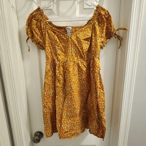 Arizona Jean Company Yellow Floral Mini Dress